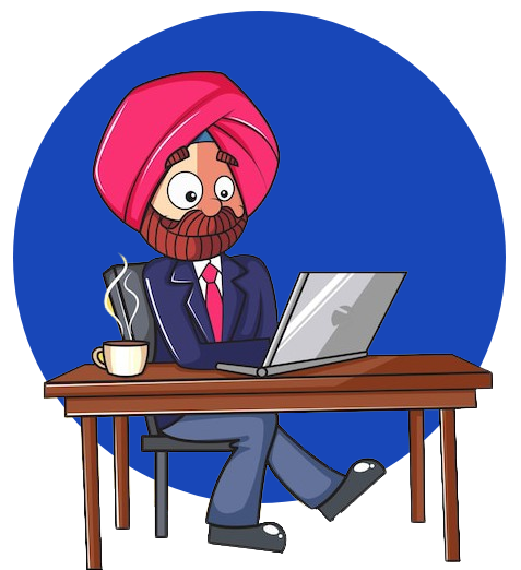 Punjabi Web Developer vector Image